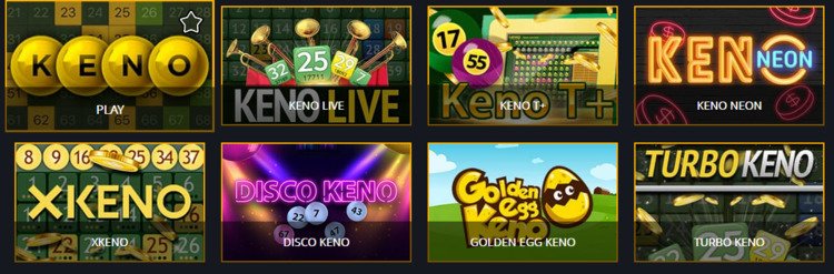 Игры из серии Keno