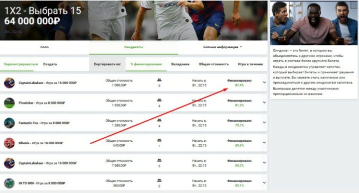 Групповые пари на футбол