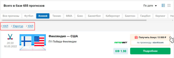 Сайт Stavkinasport.com