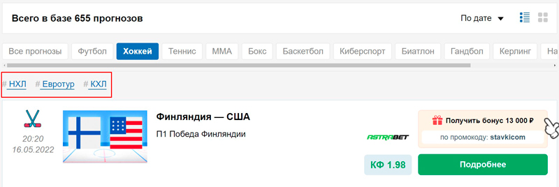 Сайт Stavkinasport.com