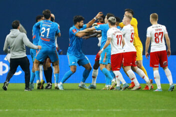 Массовая потасовка в матче «Зенит» — «Спартак» привела к наказанию команд