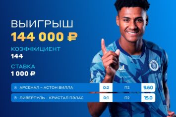 Клиент Бетсити умножил ставку в 144 раза, поставив на двух андердогов в АПЛ