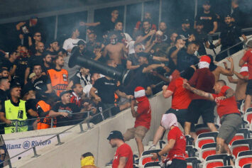 Фанаты сборной Албании устроили драку после поражения от Испании на Евро-2024