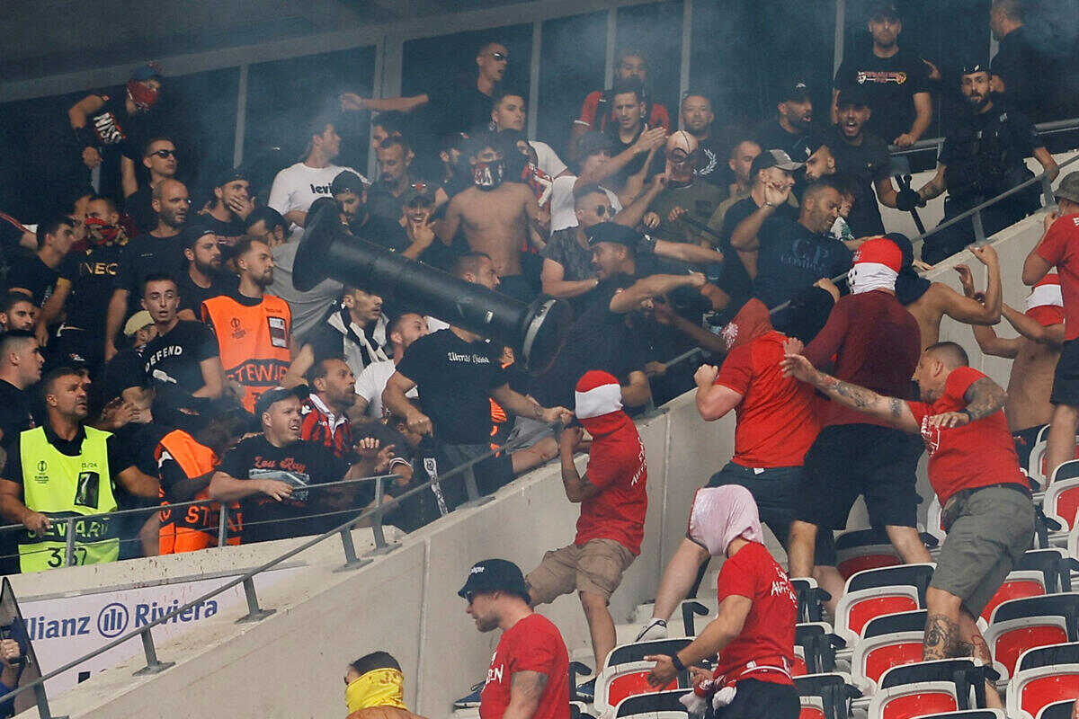 Фанаты сборной Албании устроили драку после поражения от Испании на Евро-2024