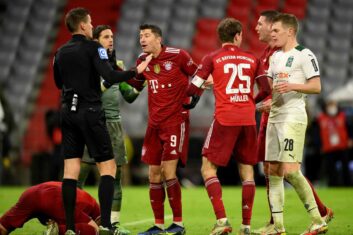 «Бавария» в рекордный 27-й раз проиграла «Боруссии» из Менхенгладбаха в Бундеслиге