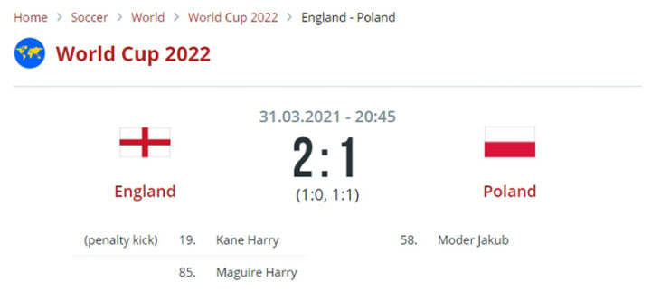 Англия — Польша
