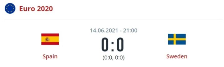 Испания — Швеция