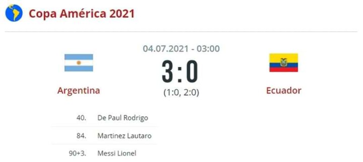 Аргентина — Эквадор