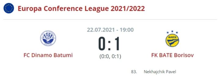«Динамо» Батуми — БАТЭ