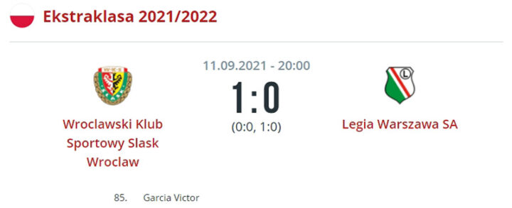 «Шленск» — «Легия»